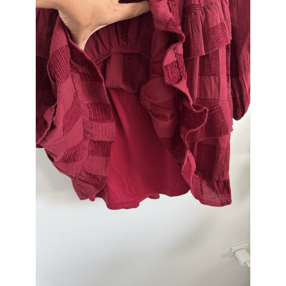 Altar'd State Dress Womens Burgundy Lined Long Sleeve S - Picture 5 of 10